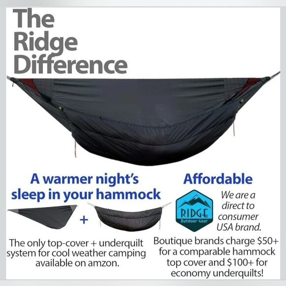 Mojave Hammock Underquilt, Adjustable, Essential Hammock Camping Gear Full Size - Picture 2 of 9